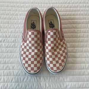 Vans Checkered slip ons pink